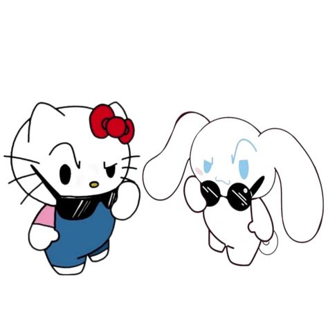 Hello Kitty Wearing Glasses, Hello Kitty Eyebrow Raise, Hello Kitty Side Profile, Hello Kitty With Glasses, Hello Kitty Glasses, Eyebrow Raise, Sanrio Characters, Art Ideas, Hello Kitty