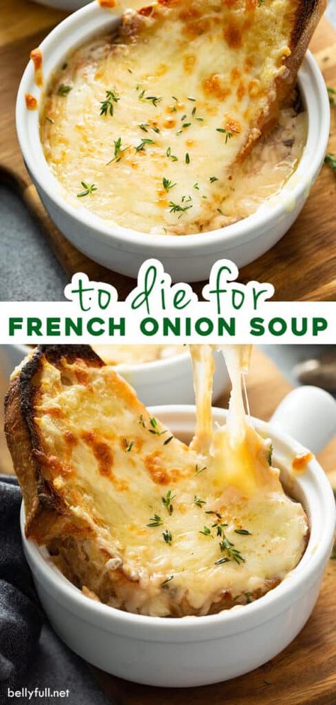 Homemade French Onion Soup, Best French Onion Soup, Onion Soup Recipe, French Onion Soup Recipe, Onion Soup Recipes, Savory Soups, French Onion Soup, Soup And Sandwich, Easy Soups