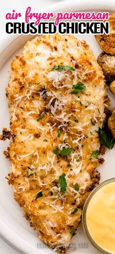 Fried Foods Dinner, Healthy Easy Meals For Two Clean Eating, Panko Parmesan Crusted Chicken Air Fryer, Air Fryer Oven Meals, Chicken Recipes With Parmesan Cheese, Pinch Of Yum Air Fryer Chicken, Healthy Chicken Fried Chicken, Parmesan Crusted Chicken With Mayo Air Fryer, Air Fryer Chicken Panko