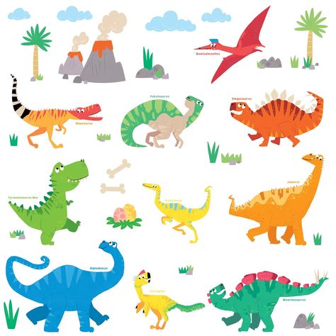 PRICES MAY VARY. 🦖LEARN AND PLAY – Playing is our brain’s favourite way of learning. Decowall stickers are not only a great educational tool but also a fun way to decorate your room. 🦕ADD COLOURS WITHOUT PAINTING – Decorate your room instantly. Bring colour and life into your room without the hassle of painting and cleaning. 🐊DIY & EASY PEEL AND STICK – Quickly apply your decals without making a mess. Time for a change? Simply remove and reposition without leaving any sticky residue on the wa Dinosaur Mural, Kids Wall Stickers, Dinosaur Wall Decals, Wall Stickers For Kids, Stick Wall Art, Dinosaur Footprint, Dinosaur Egg, Dinosaur Stickers, Stickers For Kids