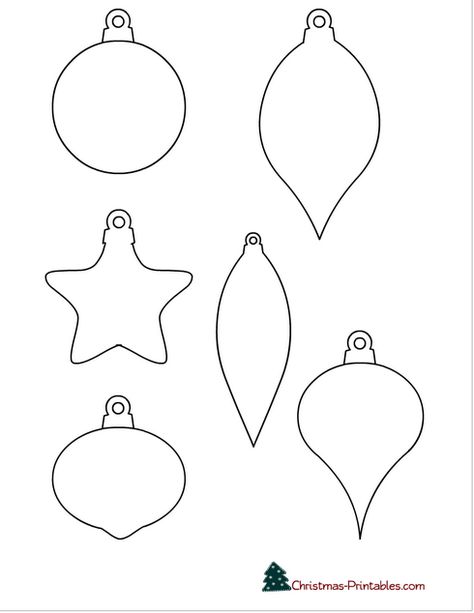 55 Free Printable Christmas Ornaments, Templates and Coloring Pages Christmas Ornament Printables Free, Free Printable Christmas Ornament Templates, Ornament Template Free Printable, Christmas Ornaments Templates, Printable Ornaments, Christmas Printable Templates, Christmas Ornament Coloring Page, Printable Christmas Ornaments, Christmas Ornament Template