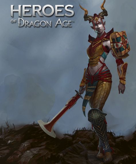 Viddasala Dragon Age Qunari, Heroes Of Dragon Age, Knight Fanart, Tarot Aesthetic, Dragon Age Characters, Dragon Age Series, Dragon Age Games, Dragon Age Inquisition, Alien Races