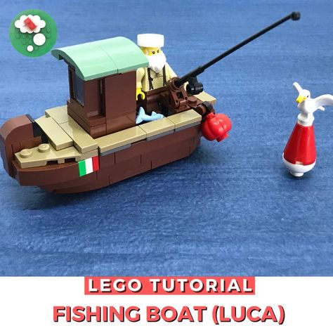 Luca Disney, Easy Lego Creations, Lego Boat, Lego Moc, Lego Friends, Fishing Boat, Lego Creations, Fishing Boats, My Youtube Channel