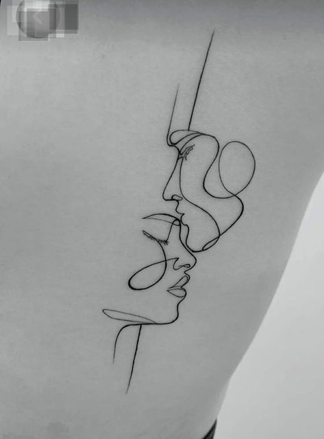 Wife Tattoo, One Line Tattoo, Modern Tattoos, Cute Tattoos For Women, Line Art Tattoos, Hand Tattoos For Guys, Mom Tattoos, Fine Line Tattoos, Simplistic Tattoos