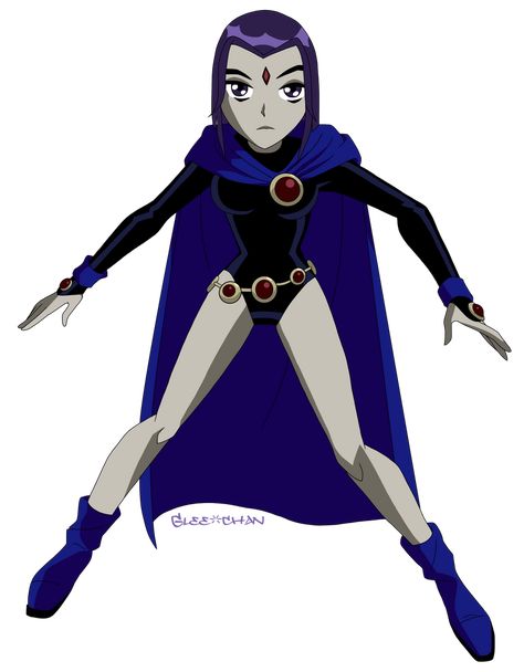 Raven - Clip Studio Paint [practice] by Glee-chan on DeviantArt Raven Teen Titans Cosplay, Teen Titans Go Raven, Paint Practice, Teen Titans Raven, Teen Titans Cosplay, Raven Costume, Raven Teen Titans Go, Raven Fanart, Robin And Raven