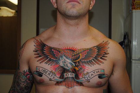 Great traditional chest piece. Red Tail Hawk Tattoo, Hawks Tattoo, Red Tailed Hawk Tattoo, Atom Tattoo, Red Tail Hawk, Freedom Tattoos, Hawk Tattoo, Tattoo Chest, Cactus Tattoo