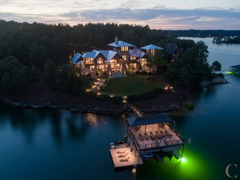 beautiful waterfront property. Luxury Design. Lake House With Pool, Luxury Lake House, Dream Lake House, Big Mansions, House With Pool, Lake Houses Exterior, Huge Houses, Dream Mansion, Dream Life House