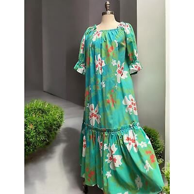 Hawaiian Muumuu Dress Tropical Flower Print  | eBay Muumuu Dress Hawaiian, Hawaiian Muumuu, Tropical Florals, Muumuu Dress, Tropical Flower, Tropical Flowers, Flower Print, Flower Prints, Pullover Styling