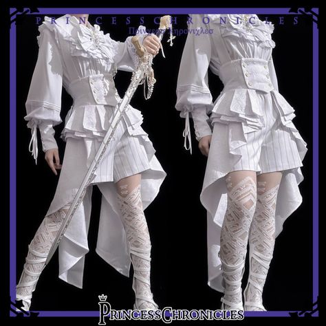 New Release: Princess Chronicles 【-Bunny's Theatre Moonlight Version-】 #Ouji Lolita Corset, Blouse, Shorts and Matching Accessories  ◆ Shopping Link >>> https://lolitawardrobe.com/princess-chronicles-bunnys-theatre-moonlight-version-ouji-lolita-corset-blouse-shorts-and-matching-accessories_p8308.html Blouse Corset, Ribbon Brooch, White Knight, Corset Blouse, Fantasias Halloween, Uniform Fashion, Matching Accessories, Gothic Lolita, Lolita Fashion