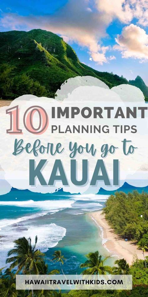 Find out 10 crucial Kauai planning tips for your next vacation to Kauai by top Hawaii blog Hawaii Travel with kids. Kuai Hawaii, Kauai Honeymoon, Lihue Kauai, Hawaii Trip Planning, Hawaii Vacation Tips, Kauai Travel, Hawaiian Travel, Kauai Vacation, Hawaii Things To Do