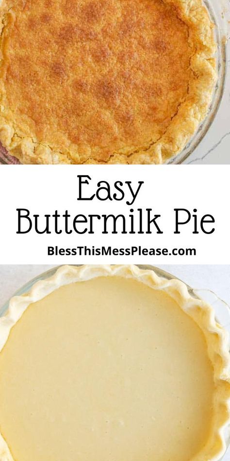 Buttermilk Pie Recipe, Cooking Sweets, Buttermilk Pie, Fried Pies, Buttermilk Recipes, Perfect Pies, Sweet Pie, Delicious Pies, Pie Dessert