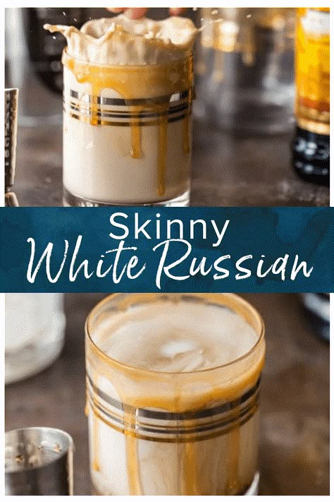 White Russian Drink, Pomegranate Cocktail Recipes, White Russian Recipe, White Russian Recipes, White Russian Cocktail, Light Drinks, Wine Slushie, The Cookie Rookie, Low Calorie Drinks