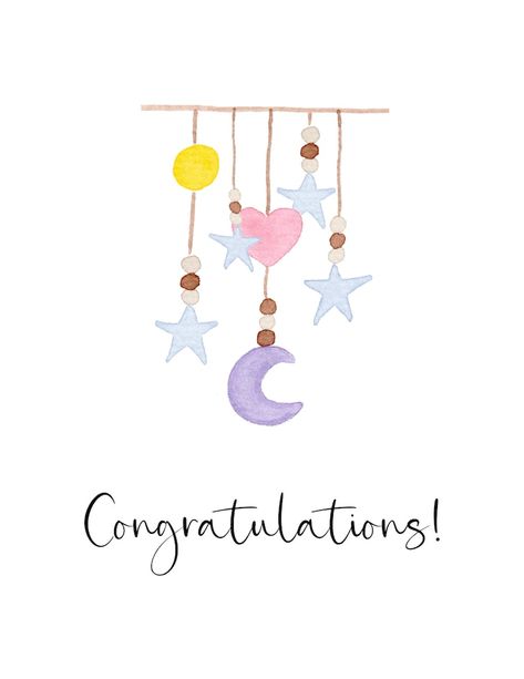 Congratulations Newborn - Etsy Baby Born Congratulations, Congratulations Baby Card, Newborn Congratulations, Newborn Card, Baby Congratulations Card, Baby Shower Card, Baby Illustration, Graphic Design Flyer, Congratulations Baby