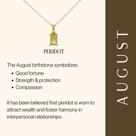 Featuring the August birthstone & flower!💚 Stay tuned for new information each month! #peridot #august #birthstone #birthflower #birthstoneofthemonth Interpersonal Relationship, August Birthstone, Attract Wealth, August 11, August Birth Stone, Birth Flowers, Stone Jewelry, Stay Tuned, Birthstone