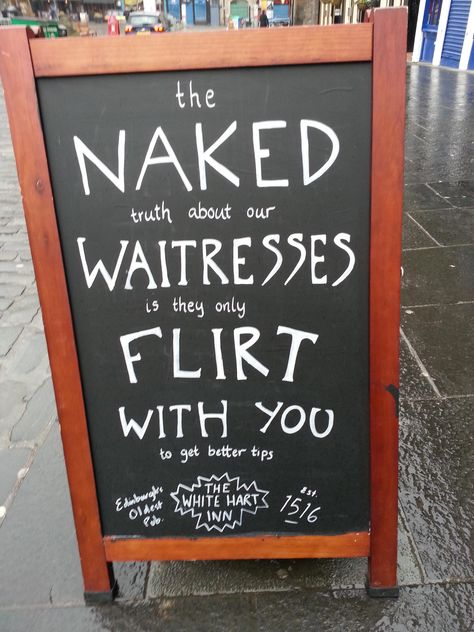 It always pays to read the small print.. sign outside the White Hart in Edinburgh #whitehart #funnysign Bar Quotes, Funny Bar Signs, Hiphop Dance, Groucho Marx, Mary Tyler Moore, Flirting Quotes For Her, Flirting Quotes Funny, Pub Signs, Flirting Texts