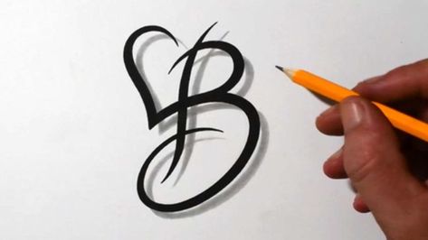 Letter B Tattoo, Letter Styles Fonts, Olive Tattoo, Lettering Styles Alphabet, Initial B, Brush Pen Lettering, B Tattoo, Alphabet Coloring Pages, Lettering Styles