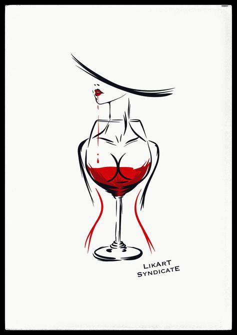 The truth is in wine/03.2023 Makeup Artist Tattoo Ideas, Celebration Art, Silhouette Of A Woman, Body Image Art, Boho Art Drawings, Girls Art, Line Art Design, Wine Art, Art Tattoos