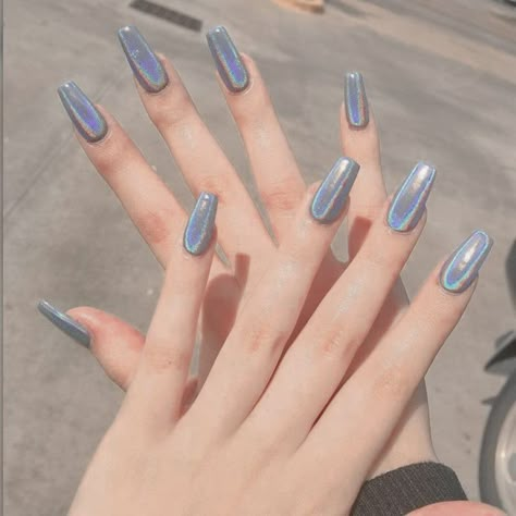 Unicorn Nails, Nine Inch Nails, Gray Nails, Glamorous Nails, Art Summer, Holographic Nails, Prom Nails, Dream Nails, Cool Nail Designs