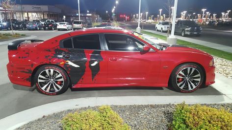 Deadpool Car, Deadpool Art, Car Themes, Car Exterior, Dodge Charger, Car Show, Car Design, Deadpool, Cool Cars