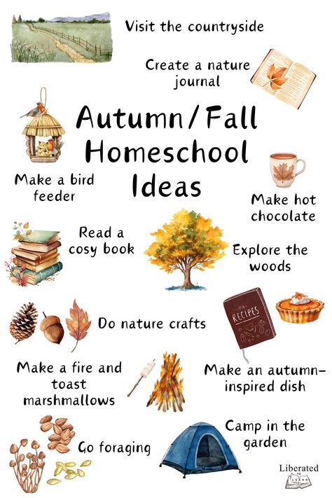 autumn/fall homeschool ideas Homeschool November Activities, November Homeschool Ideas, Autumn Homeschool, 2025 Intentions, Fall Homeschool, Relaxed Homeschooling, How To Make Fire, Homeschool Inspiration, Homeschool Kindergarten