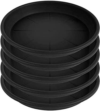 NS 5 Pack 12 Inch Plastic Plant Saucers, Durable Large Round Flower Plant Planter Pot Saucer Drip Trays Eco-Friendly Round Wave Plant Tray Waterproof for Indoors Outdoor Gardening (Black, 12 inch) Plant Trays, Plant Saucers, Vegetable Tray, Flower Tray, Plant Saucer, Household Plants, Plant Tray, Plastic Plant Pots, Plastic Flower Pots