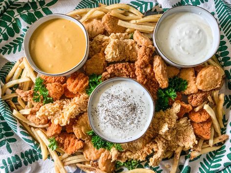 Chicken Nugget Board — Her Flour Garden Chicken Nugget Charcuterie Board, Charcuterie Board Chicken, Easy Halloween Charcuterie Board, Birthday Gathering, Halloween Charcuterie Board, Garden Board, Charcuterie Ideas, Halloween Charcuterie, Food Boards