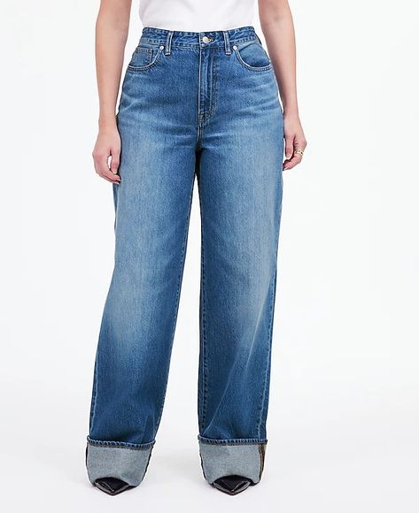 Curvy Superwide-Leg Jeans in Fannin Wash | Madewell Madewell Jeans Curvy, Madewell Style, Petite Curvy, Mommy Style, Curvy Jeans, Madewell Jeans, Style Board, Get Dressed, Shopping List