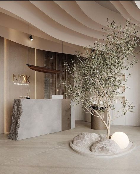 Modern Reception Area, Butik Design, Esthetician Room Decor, Esthetics Room, Spa Room Decor, Spa Interior Design, Hair Salon Interior, Yoga Studio Design, Esthetician Room