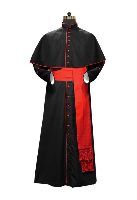 Our Single Breasted Cassock is a timeless design for any liturgical event. Our Cassocks are available in made-to-measure sizes to ensure a comfortable and elegant fit. Made with high-quality materials and a variety of colors, styles and materials Clergy Women, Shoulder Cape, Viscose Fabric, Black Trim, Satin Fabric, Types Of Collars, Single Breasted, Academic Dress, Cape