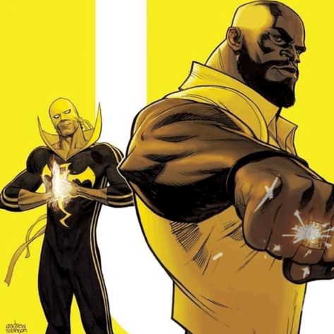 2 of a kind . Luke cage and iron fist Luke Cage Marvel, Iron Fist Marvel, Andrew Robinson, Heroes For Hire, Marvel Knights, Comics Anime, Power Man, Black Comics, Luke Cage