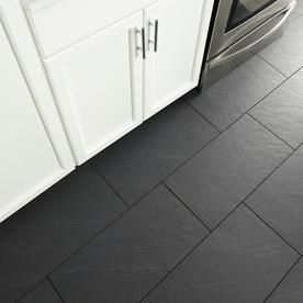 Dark Tile Floors, Black Bathroom Floor, Slate Bathroom, Black Slate Tiles, Slate Floor, Slate Tile Floor, Black Floor Tiles, Dark Tile, Dark Bathrooms