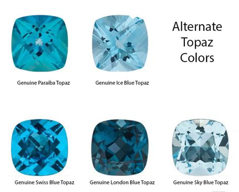 The various colors of Blue Topaz. December’s birthstone. #bluetopaz #birthstone #december #shadesofblue Colorful Stone Ring, Diamond Carat Size, Shiny Bracelets, Black Pinterest, Half Bezel, Diamond Bracelet Design, Blue Topaz Jewelry, Jewelry Staples, Antique Engagement Ring