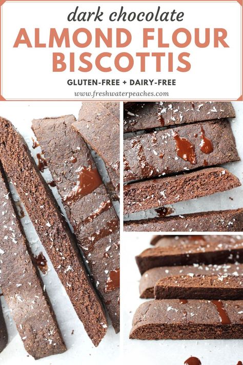 Biscotti Almond, Chocolate Biscotti Recipe, Healthy Chocolate Treats, Gluten Free Biscotti, Simple Paleo, Chocolate Biscotti, Gluten Free Chocolate Recipes, Gluten Free Desserts Healthy, Healthy Chocolate Recipes