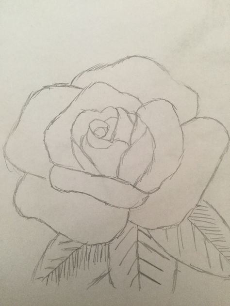 Drawing Of A Rose Easy, Rose Flower Sketches Pencil, Singular Flower Drawing, Rose Step By Step Drawing, Mini Rose Drawing, Easy Rose Sketch, Roses Sketch Drawing, Rose Flower Drawing Simple, Drawing Ideas Flowers Pencil