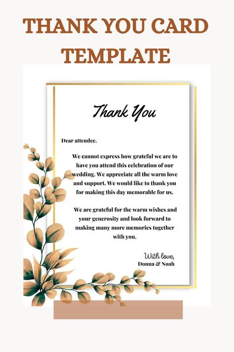 Thank You Card Template, Gold Thank you Note, Flower Design thank you card Printable, INSTANT DOWNLOAD, 100% Editable Text, 4x6 and 5x7 #50
#thankyoucard #downloadcard #flowerdesign #printablecard Thank You Card Template, Card Printable, Wedding Thank You Cards, Thank You Notes, Wedding Thank You, Printable Cards, Flower Design, Card Template, Flower Designs