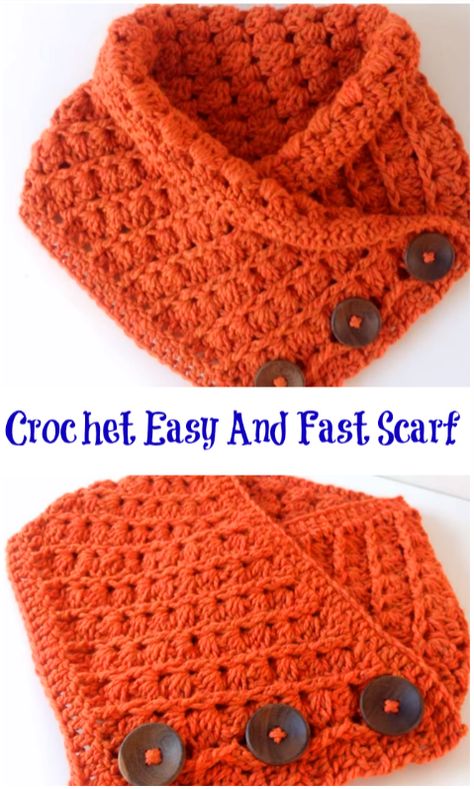 Crochet Scarf Easy, Crochet Cowl Free Pattern, Fast Crochet, Crochet Scarfs, Crochet Neck Warmer, Crocheted Scarf, Crochet Lovey, Crochet Cowl Pattern, Crochet Easy