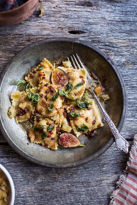 Butternut Squash and Goat Cheese Ravioli with Browned Butter + Oregano Bread Crumbs Oregano Bread, Butternut Squash And Goat Cheese, Goat Cheese Ravioli, Squash And Goat Cheese, Best Butternut Squash Recipe, Guyanese Recipes, Cheese Ravioli, Butternut Squash Recipes, Browned Butter