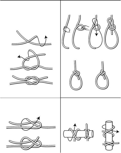 The Six Boy Scout Knots: Square Knot Bowline | PDF | Knot | Ropework Scout Knots How To Make, Truckers Knot, Scout And Guide, Scout Knots, Loop Knot, Best Knots, Overhand Knot, Square Knot, Boy Scout