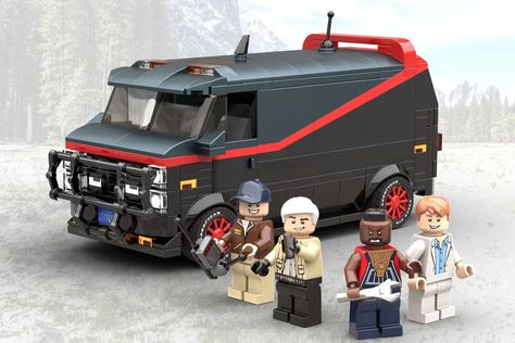 A Team Van, Lego Universe, Lego Kits, Lego Truck, Lego Sculptures, Amazing Lego Creations, Lego Creative, Lego Construction, Lego Room