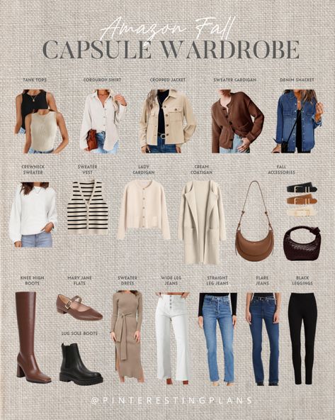 pinteresting-plans-amazon-fall-capsule-wardrobe-2024 Capsule Wardrobe Women, Capsule Wardrobe Outfits, Winter Capsule Wardrobe, Basic Hoodie, Fall Capsule Wardrobe, Wardrobe Outfits, Fashion Capsule, Cooler Weather, Short Sleeve Bodysuit