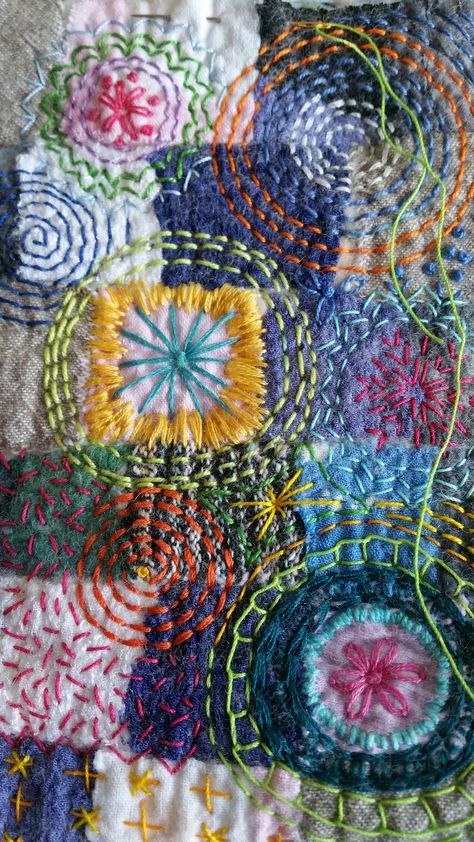 Textile Art Embroidery, Diy Broderie, Sashiko Embroidery, Wool Embroidery, Felt Embroidery, Creative Embroidery, Japanese Embroidery, Hand Embroidery Art, Hand Embroidery Stitches