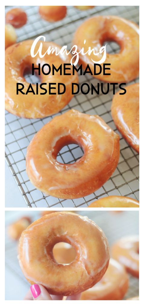 Homemade raised donuts might sound intimidating to make, but are actually easy! Use these tips and tricks to make your own! Raised Donuts Recipe, Raised Donuts, Breakfast Potato, Doughnut Recipe Easy, Easy Donut Recipe, Yeast Donuts, Making Donuts, Homemade Donuts Recipe, Easy Donuts