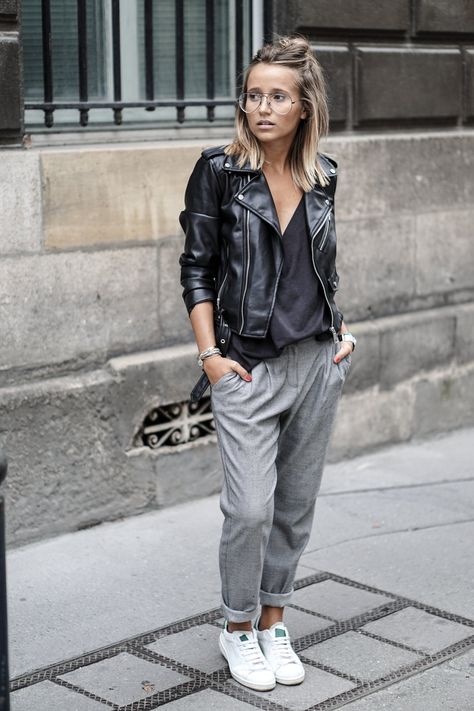 15 tips para usar tus jogger pants para un día de trabajo Casual Chique Stijl, Jogger Pants Outfit, Look Boho Chic, Comfy Casual Outfits, Lazy Day Outfits, Sporty Chic, Grey Pants, Mode Inspiration, Outfit Casual