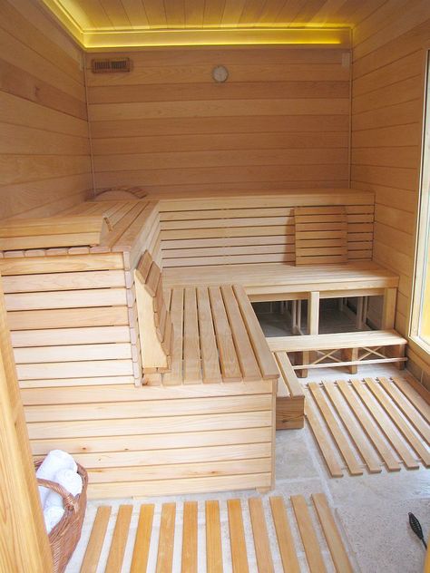 Is there a better way to seal our sauna floor? | Saunatimes Sauna Floor, Sauna Lights, Mobile Sauna, Diy Sauna, Building A Sauna, Sauna Diy, Sauna Heater, Outdoor Tub, Sauna Design