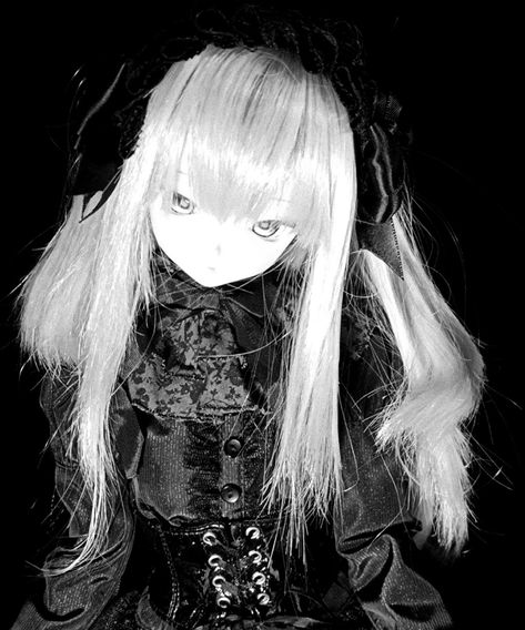 Goth Anime, Victorian Goth, Black And White, Hair, Anime, White, Black