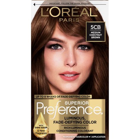 PRICES MAY VARY. Superior Preference Permanent Hair Dye Kit: For gorgeous, fade-defying hair color with dimension, look no further; We pair our gel hair dye formula with Care Supreme Conditioner with Shine Serum to help maintain color vibrancy and provide silk and shine Fade-Defying Hair Color: Superior Preference hair color kits have been our gold standard in hair dyes since 1973; There are over 50 shades to choose from, so you can find the perfect shade for you, from luminous red to cool ash b Chestnut Brown Hair Color, Medium Chestnut Brown, Cool Blonde Hair Colour, Chestnut Brown Hair, Brown Hair Dye, Cool Blonde Hair, At Home Hair Color, Brown Hair Color, Chocolate Brown Hair