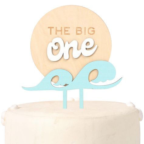 PRICES MAY VARY. 🌊MAKE A SPLASH AT YOUR LITTLE SURFER'S FIRST BIRTHDAY - Make your little boy's first birthday celebration a wave of fun with our adorable Big One Cake Topper. Designed with a surf theme in mind, this charming decoration will add a splash of excitement to your beach or summer-themed party. 🏄‍♂️SURF'S UP DESIGN - Our wood big one cake topper features a playful design with a wave motif, perfect for celebrating your little one's big one wave, surfing or beach birthday. The vibrant Surfer First Birthday Boy, Wave First Birthday, The Big One Cake, Big One Cake, Beach Theme Party Decorations, 1st Birthday Party Decor, Beach Theme Party, Surf Party, Wave Surfing