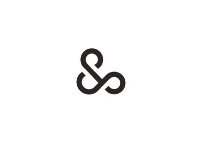 Logo With Ampersand, Ampersand Logo Design, Infinite Logo Design, Double S Logo, Infinite Logo, Ampersand Logo, Ampersand Design, 8 Logo, Ampersand Sign