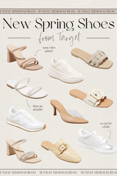 Target just released their collection of Spring and Summer shoes! They are all SO cute! I'm loving all the platform sneakers and neutral slide sandals! We're sharing all of our favorite trendy Summer shoes, sandals and sneakers in this post! Trendy Summer Shoes, Must Have Shoes, Target Must Haves, Summer Shoes Sandals, Spring Wedding Guest Dress, Spring Outfits Dresses, Spring Fashion Casual, Style Inspiration Spring, Spring Fashion Outfits