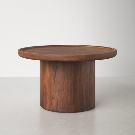 11 Round Coffee Tables That Work With Every Style Curved Table, Pedestal Coffee Table, Pillow Combos, Hallway Wall Decor, Modern Living Room Furniture, Contemporary Coffee Table, Solid Wood Coffee Table, Wood End Tables, Coffee Table Wayfair